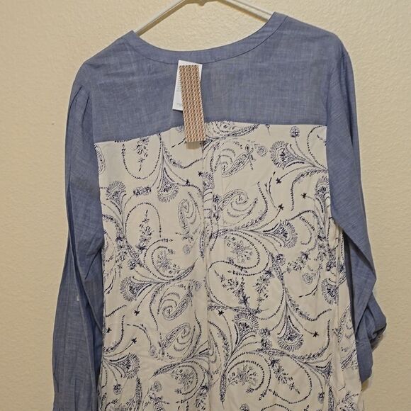 BRINA and EM  rayon combo blouse size large - Picture 4 of 9